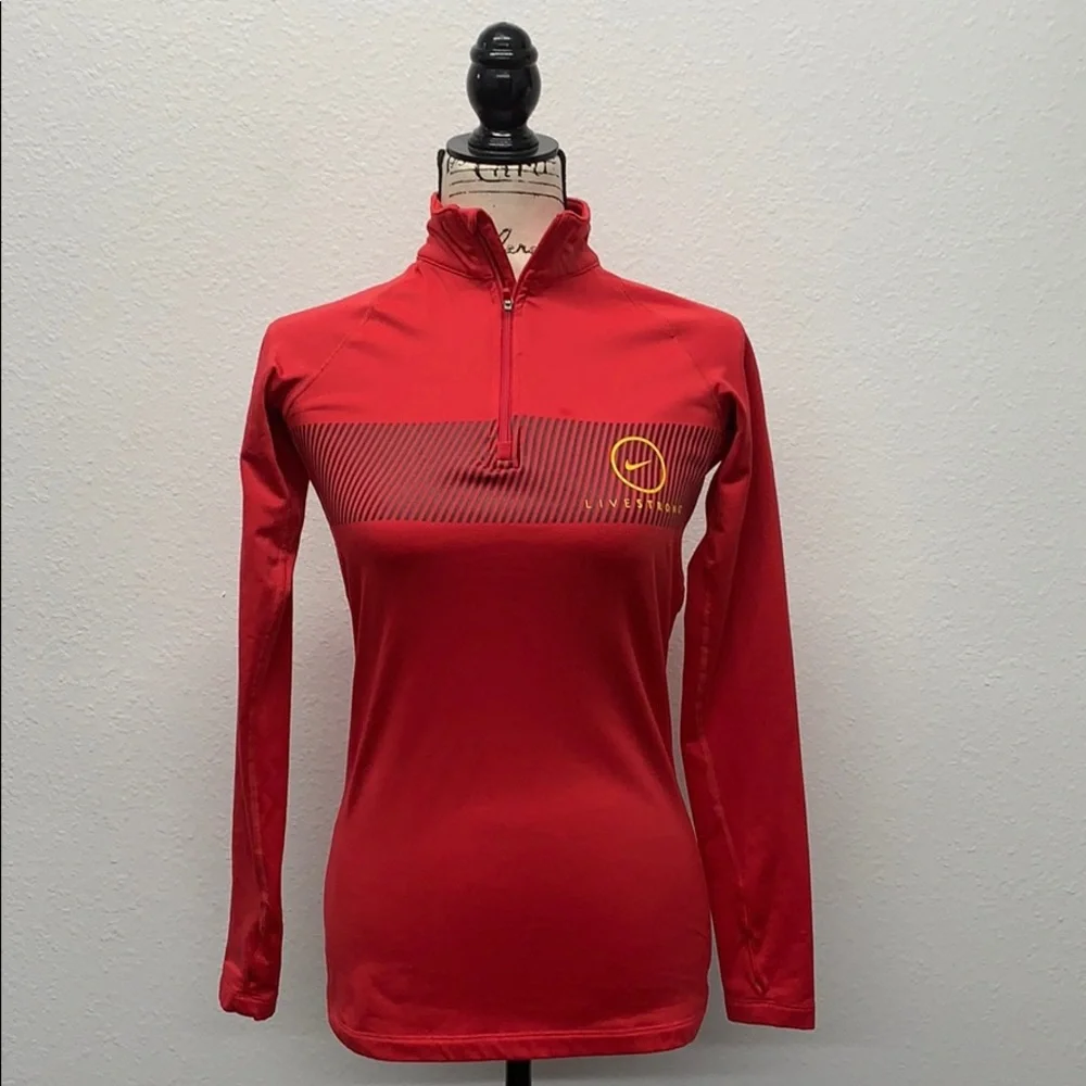 NIKE PRO COMBAT DRI-FIT LIVESTRONG 1/4 ZIP JACKET